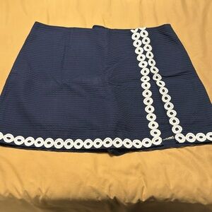 Lily Pulitzer navy and white skirt